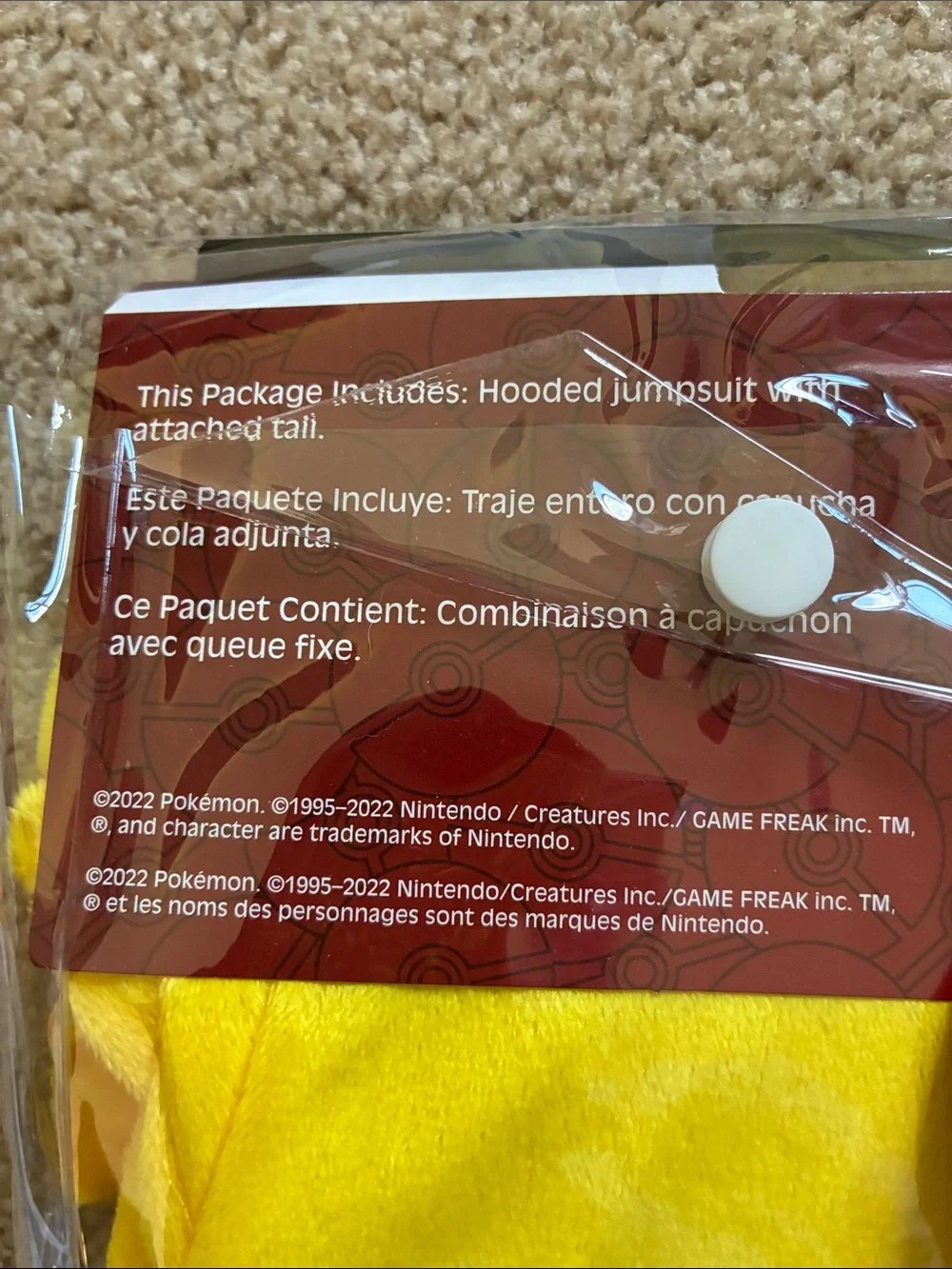 Pokémon Pikachu Child Costume - Size M (7/8) - Picture 5 of 7